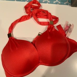 NWT never work push up halter bikini top